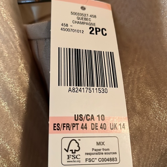 Le Suit Gold Skirt Suit - Picture 5 of 5